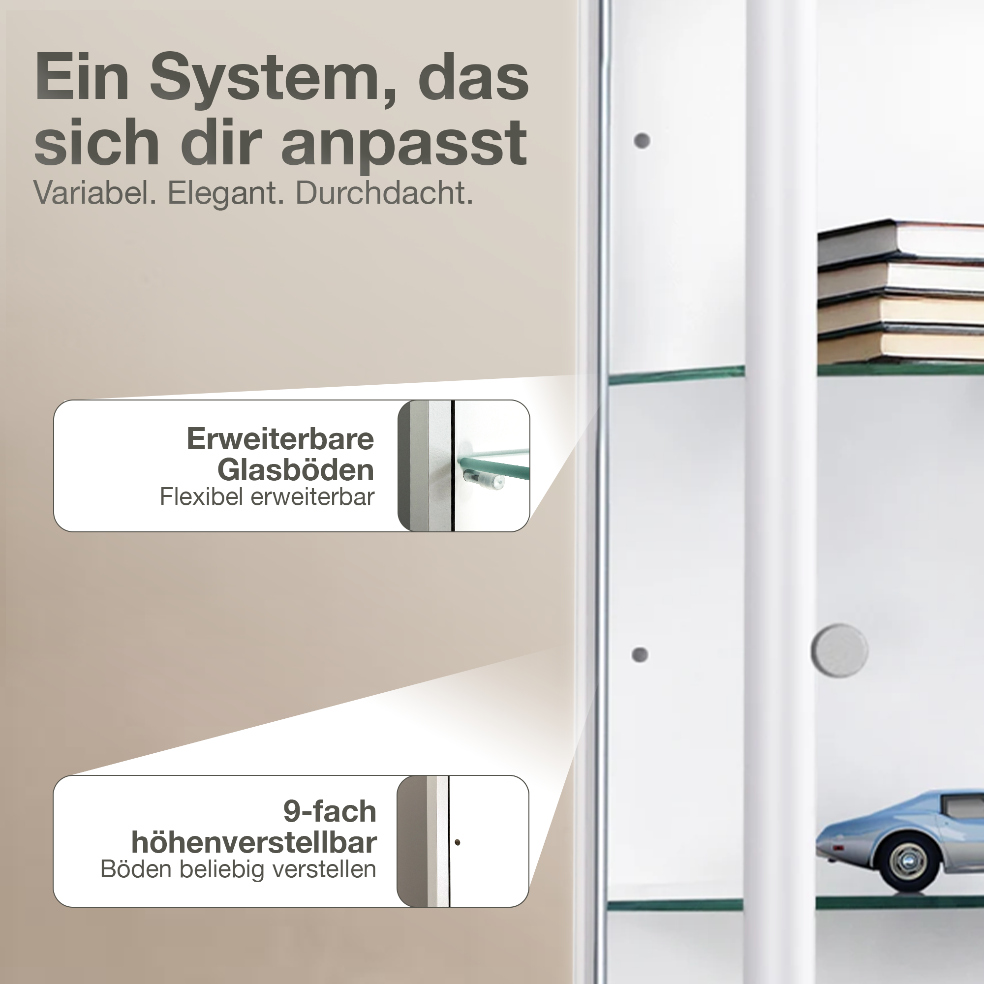#Farbe_Weiß / Schwarzes Glas