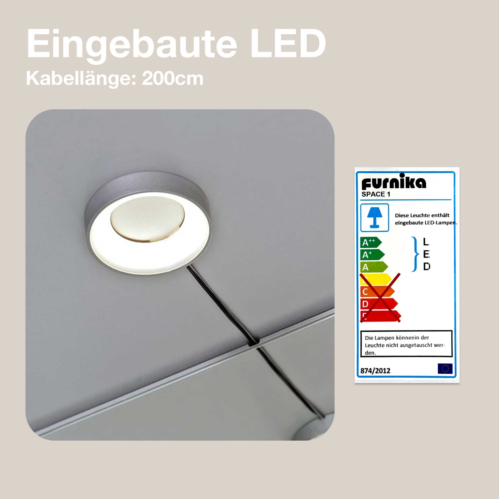 Standvitrine 1trg. mit LED & Spiegel