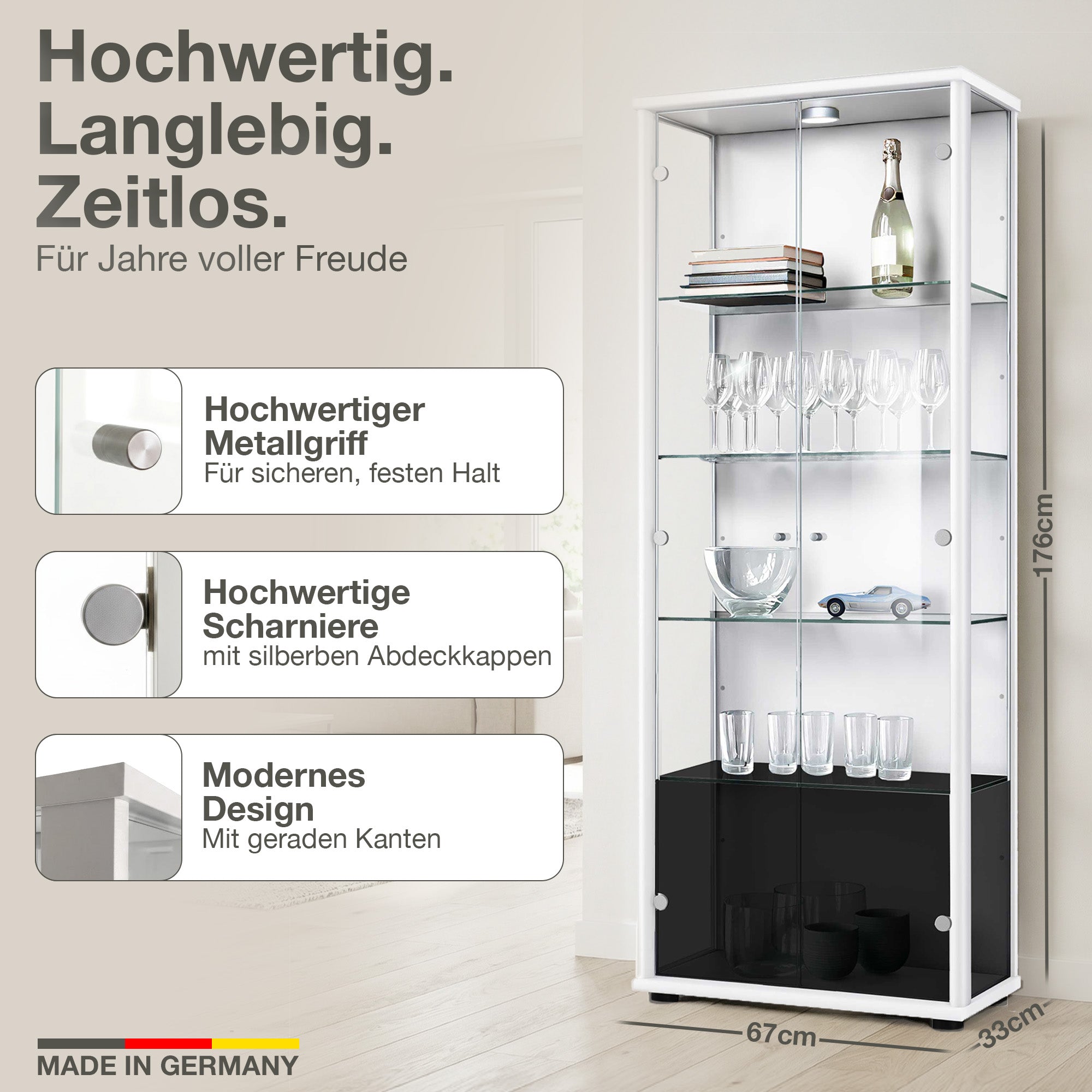#Farbe_Weiß / Schwarzes Glas