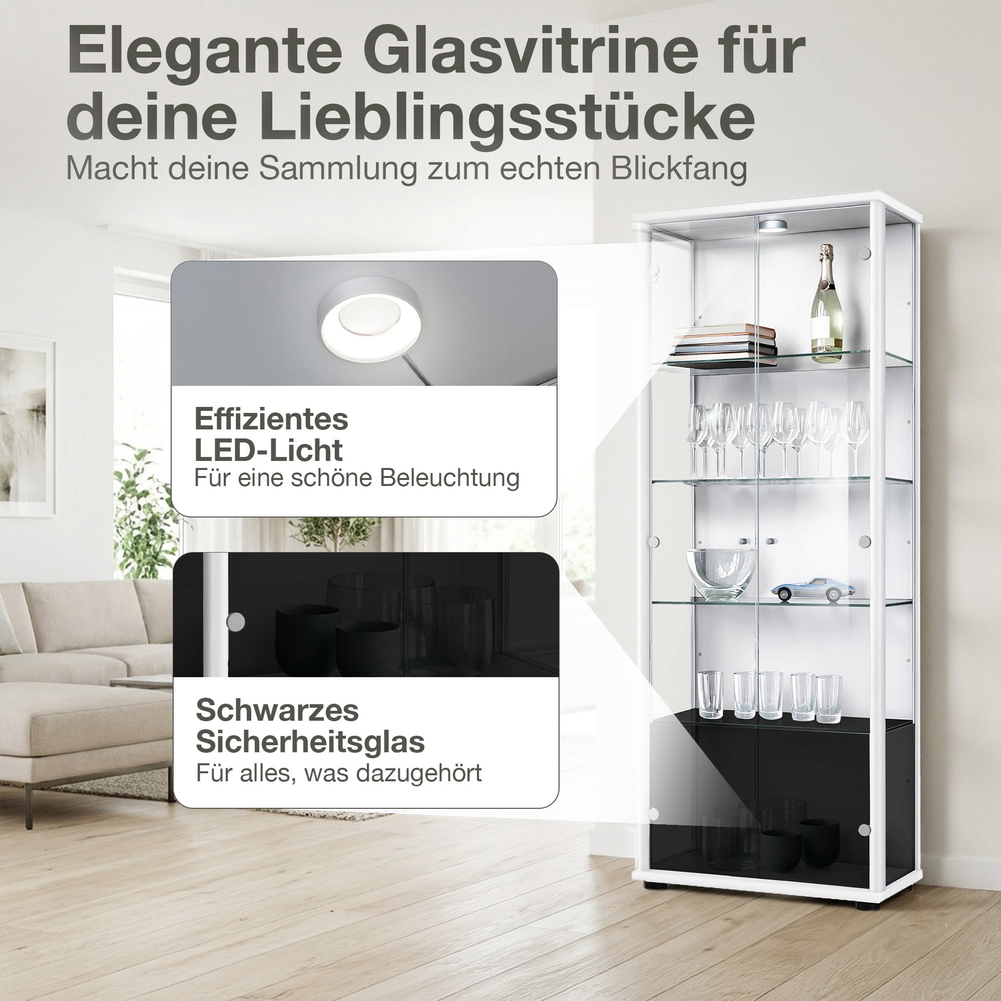 #Farbe_Weiß / Schwarzes Glas